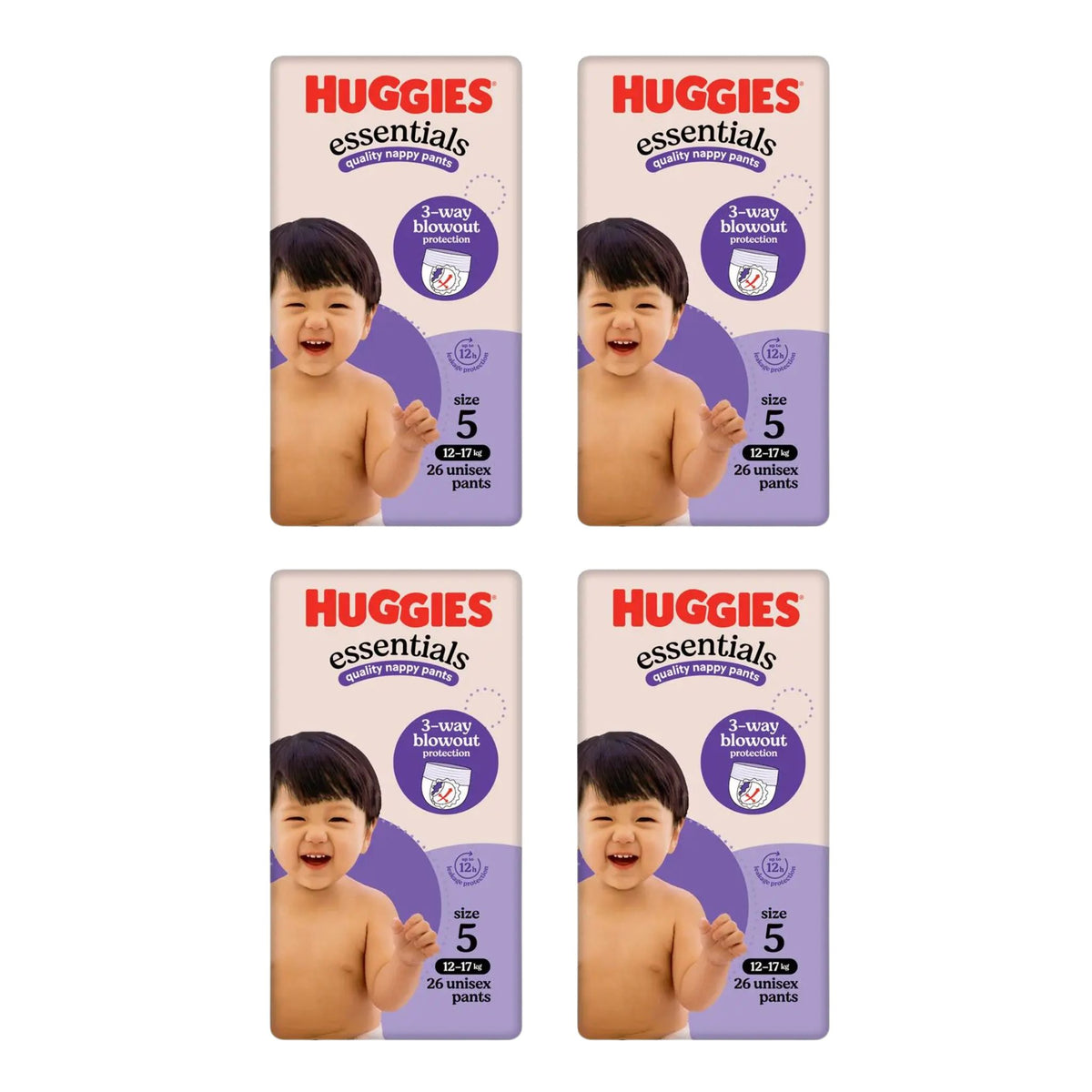 Huggies Nappy Pants Essentials Size 5 – Bulk 4x26 - The Nappy Shop