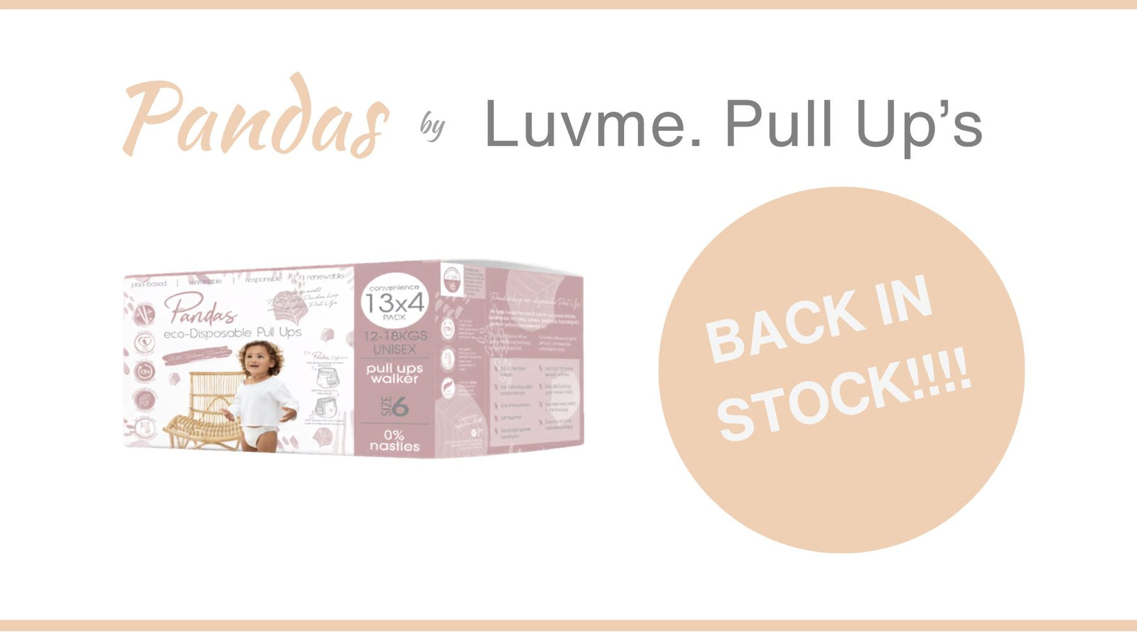 Pandas by Luvme Pull Ups back in Stock