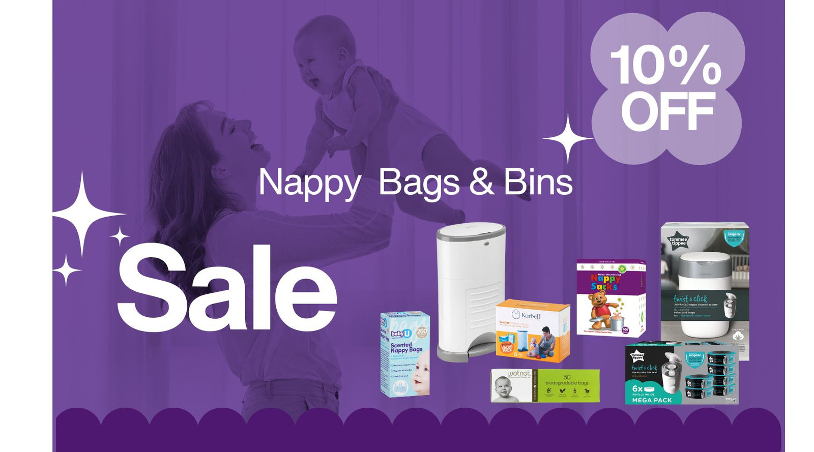 10% OFF Nappy Disposal Collection - Nappy Bags, biodegradable nappy bags, tommee tippee and Korbell bins and refills