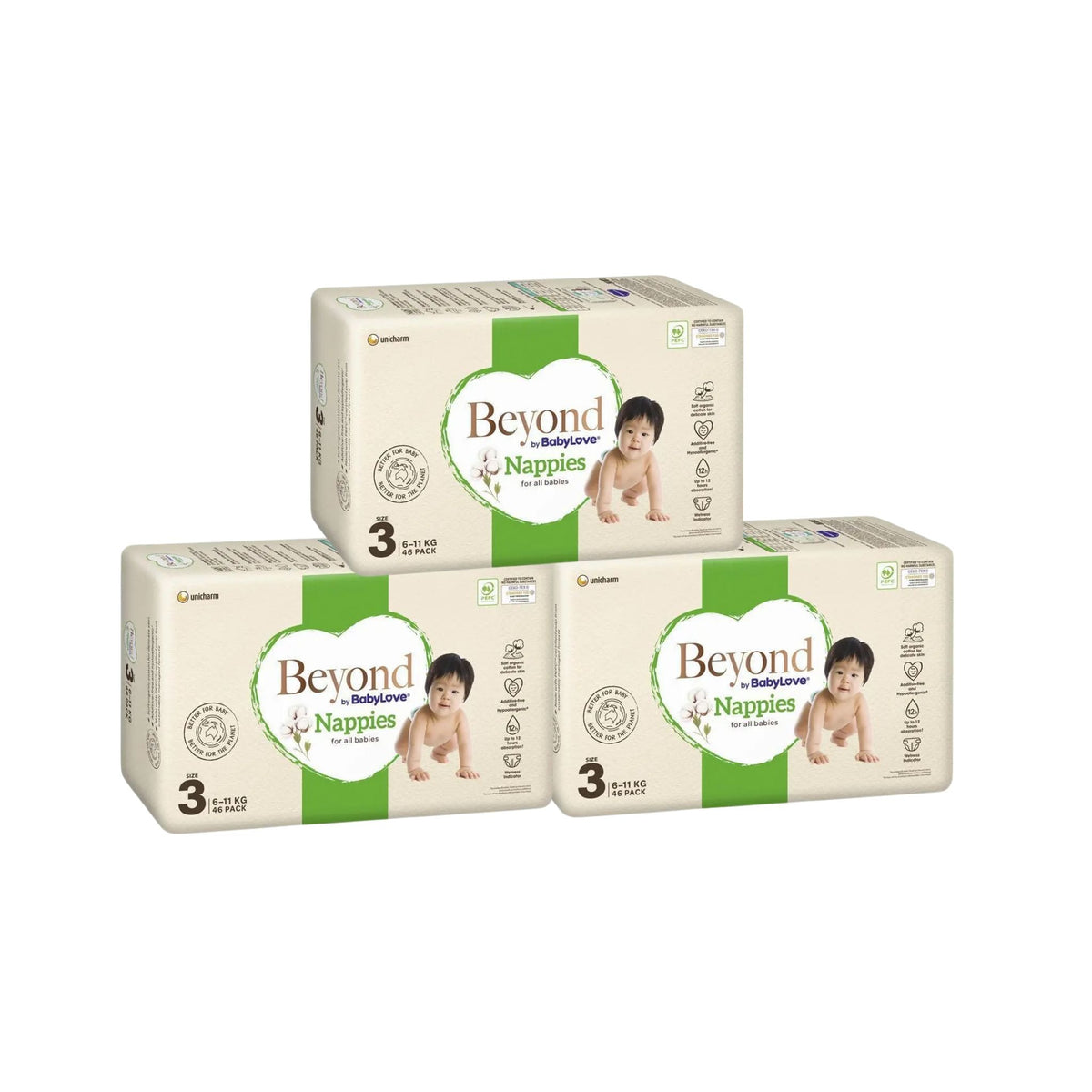 Babylove Beyond Nappies Size 3 - Bulk 3x46 - The Nappy Shop