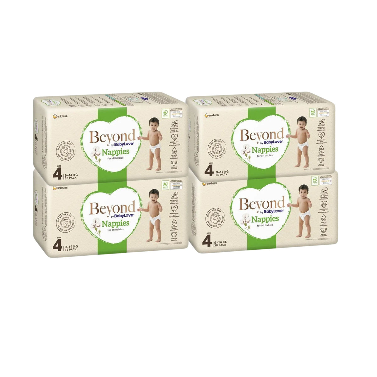Babylove Beyond Nappies Size 4 - Bulk 4x38 - The Nappy Shop