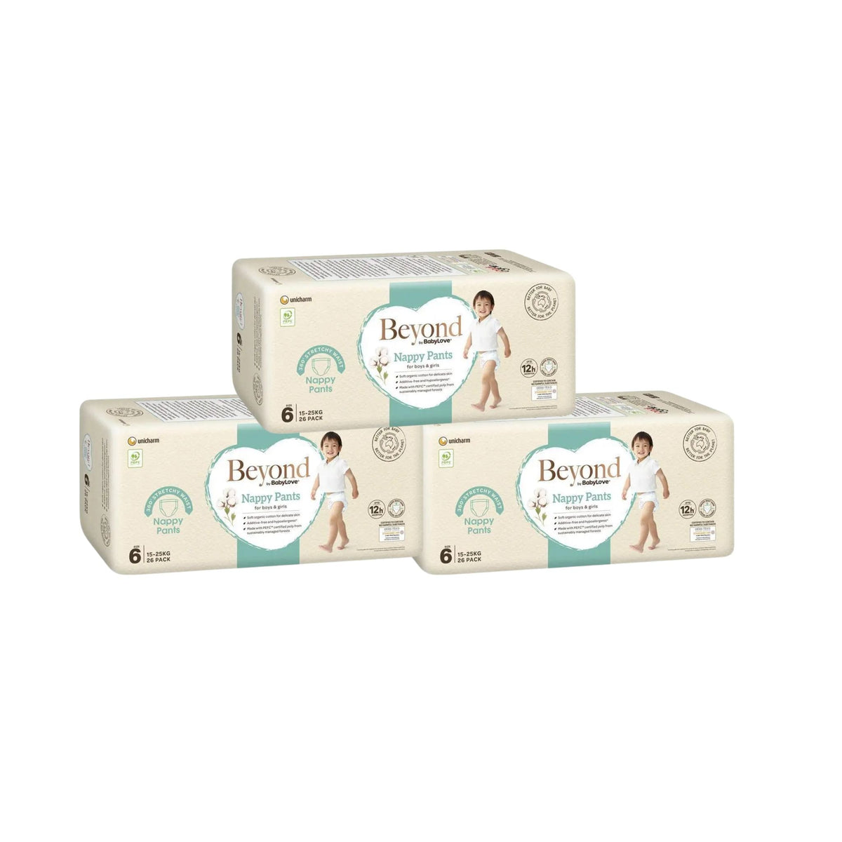 Babylove Beyond Nappy Pants Size 6 - Bulk 3x26 - The Nappy Shop