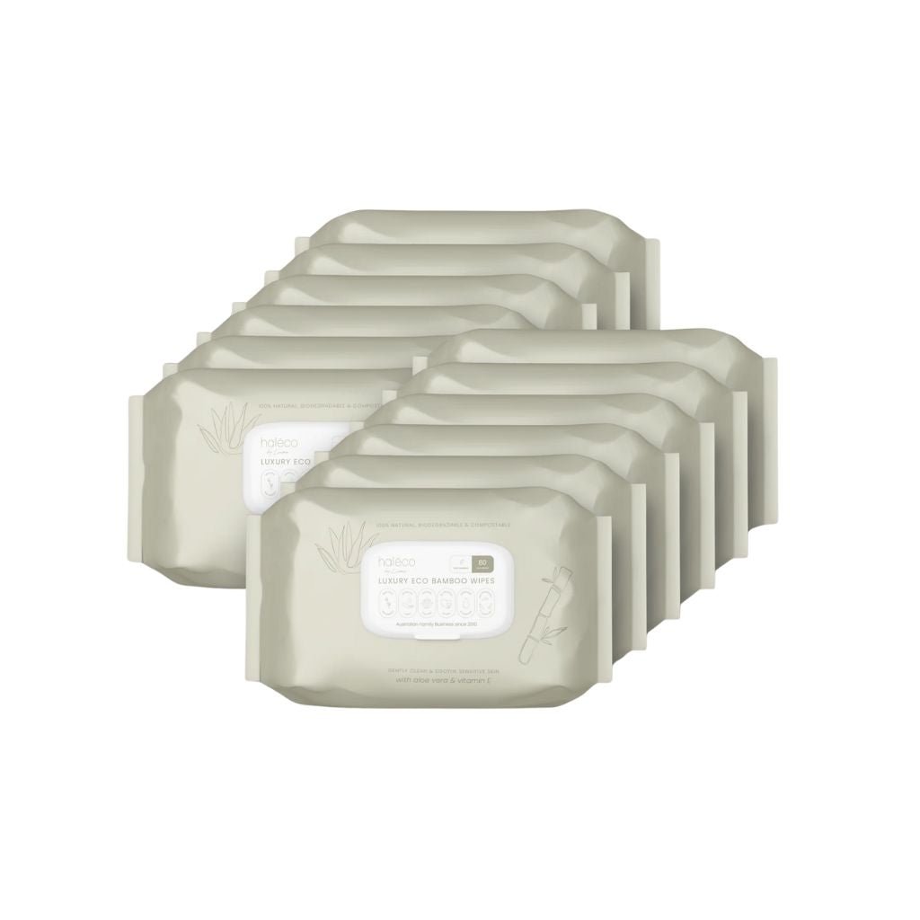 Haleco by Luvme Bamboo Wipes - Bulk 12x80 - The Nappy Shop