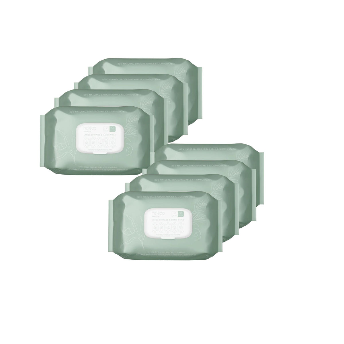 Haleco by Luvme Surface &amp; Hand Wipes - Bulk 8x20 - The Nappy Shop