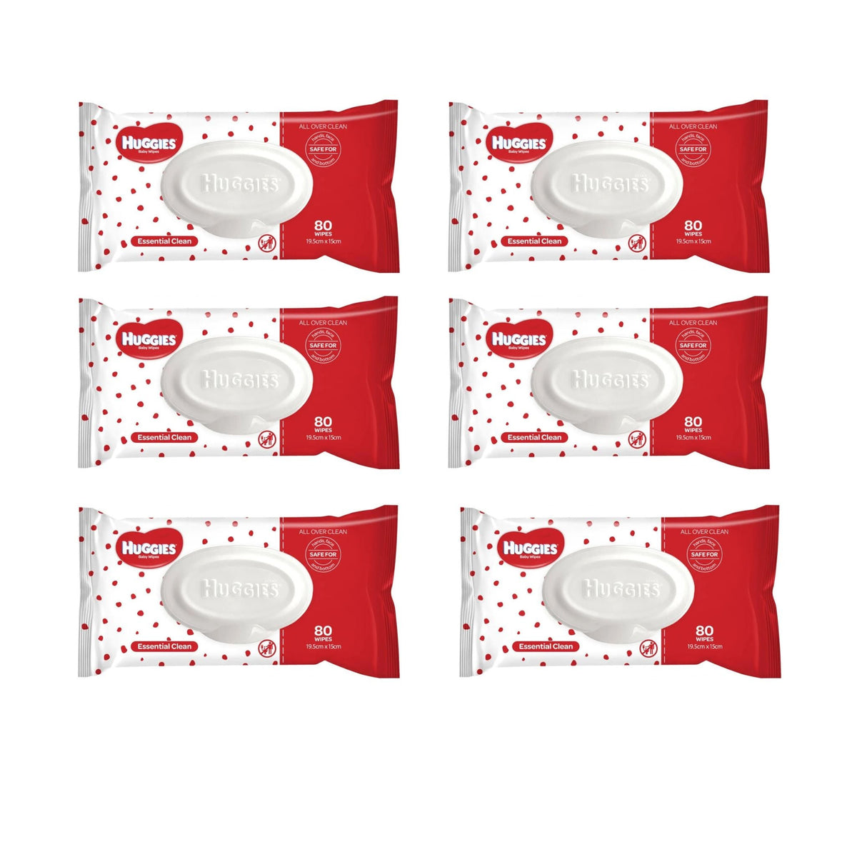 Huggies Baby Wipes Essentials - Bulk 6x80 - The Nappy Shop
