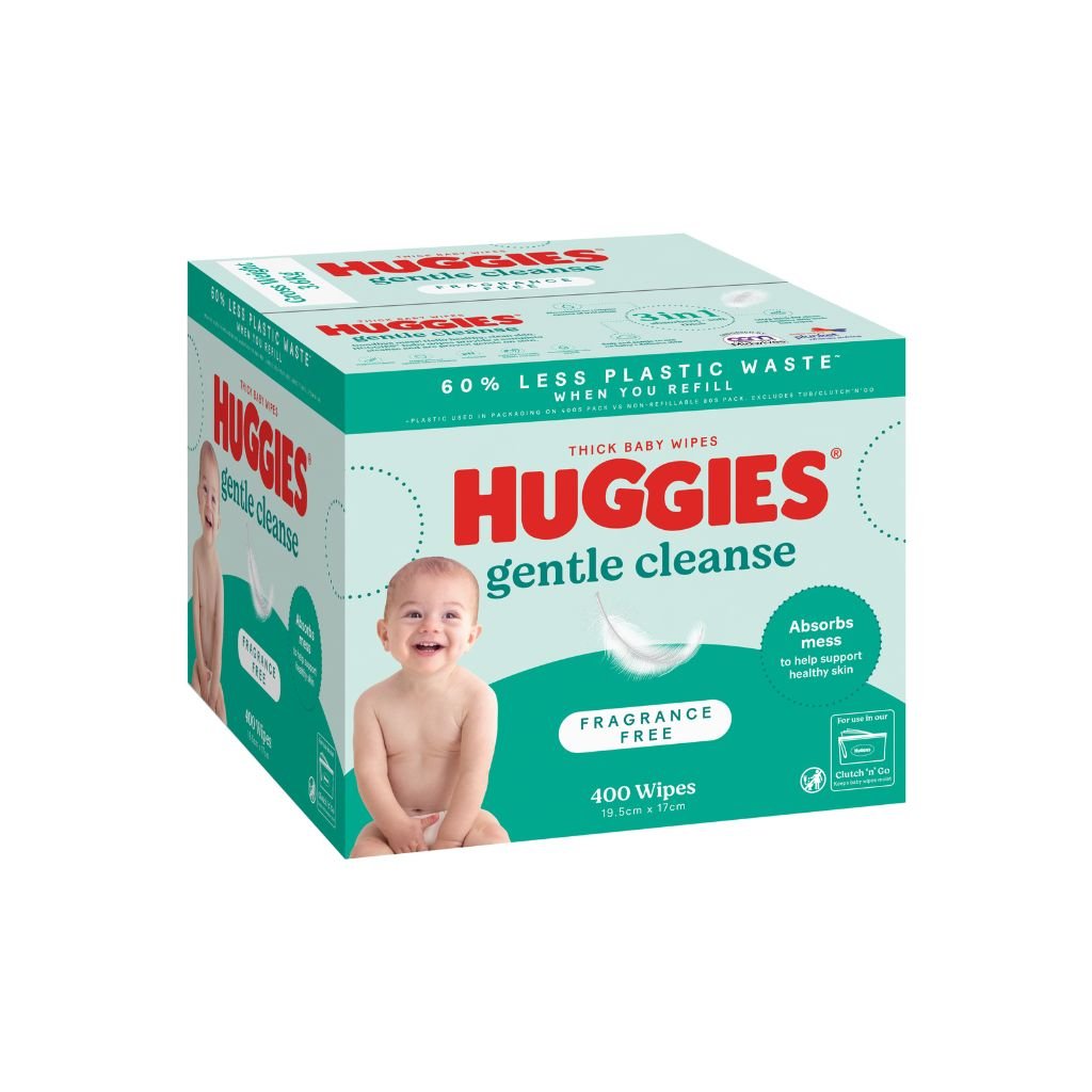 Huggies Baby Wipes Fragrance Free - 400 Pack - The Nappy Shop