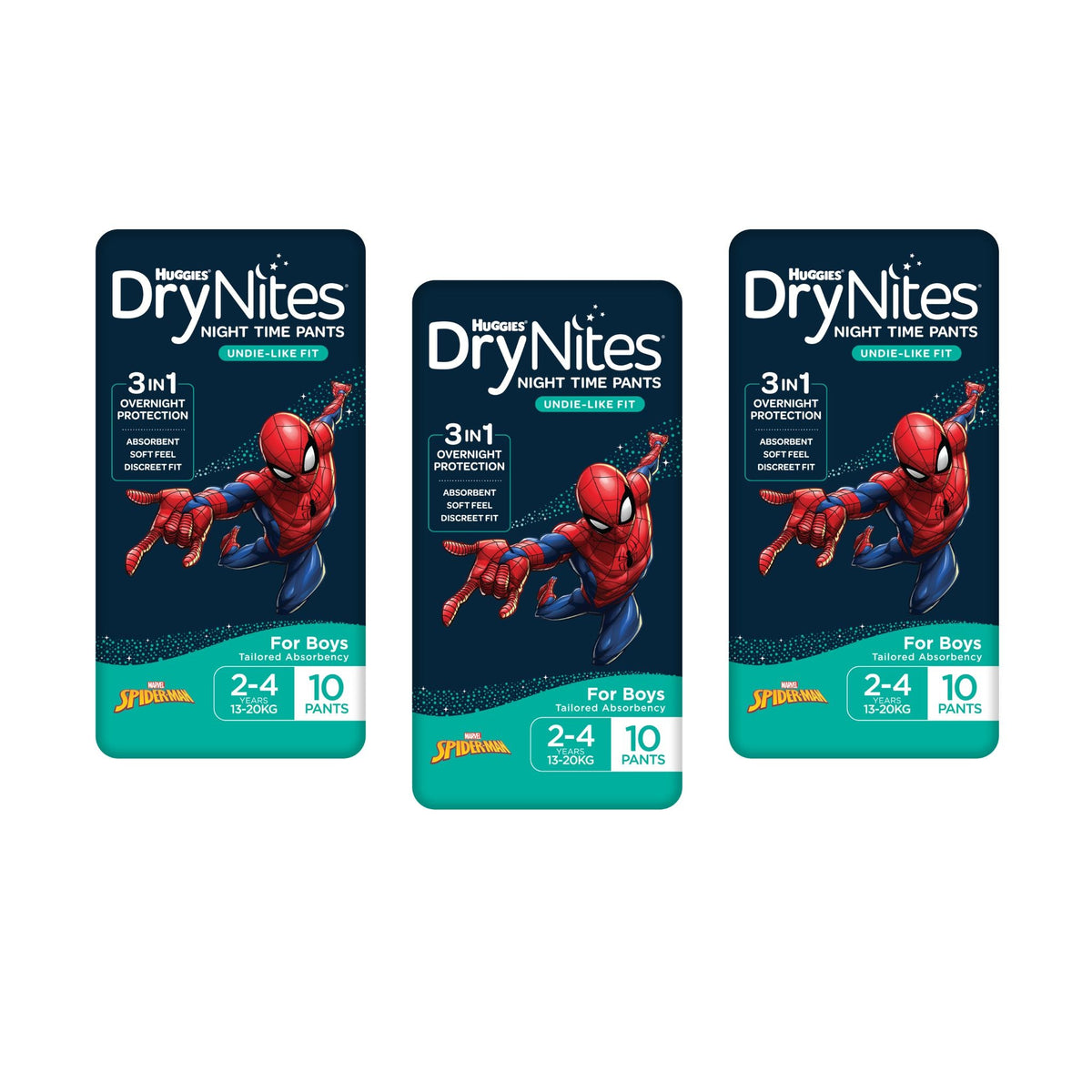 Huggies DryNites 2-4 years for Boys - Bulk 3x10 - The Nappy Shop