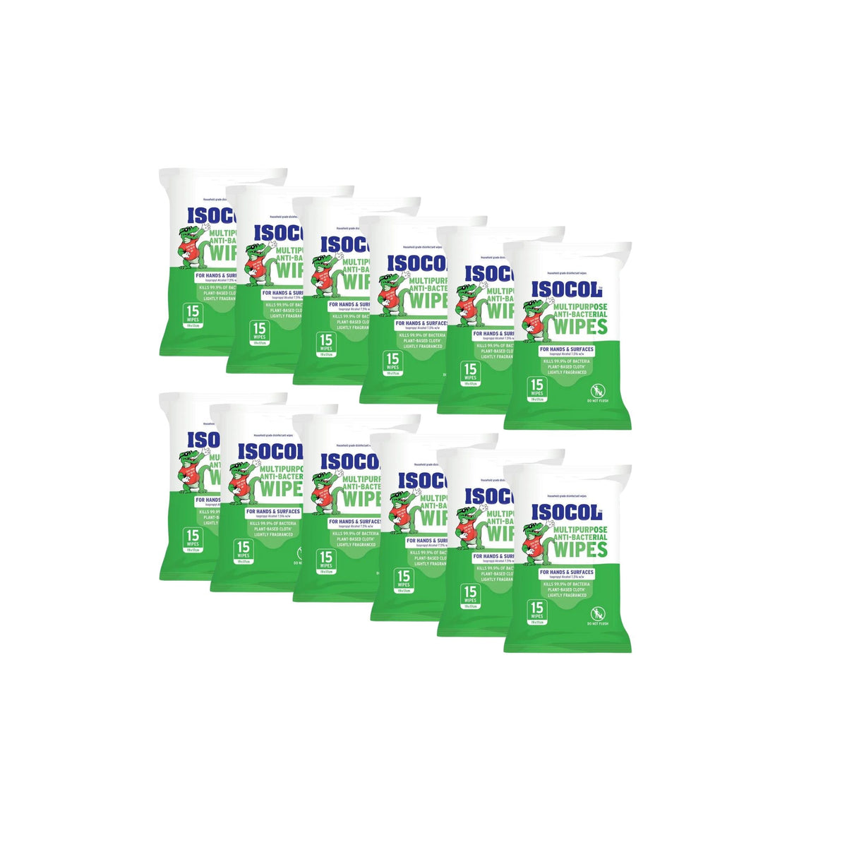 Isocol Hand &amp; Surface Wipes - Bulk 12x15 - The Nappy Shop