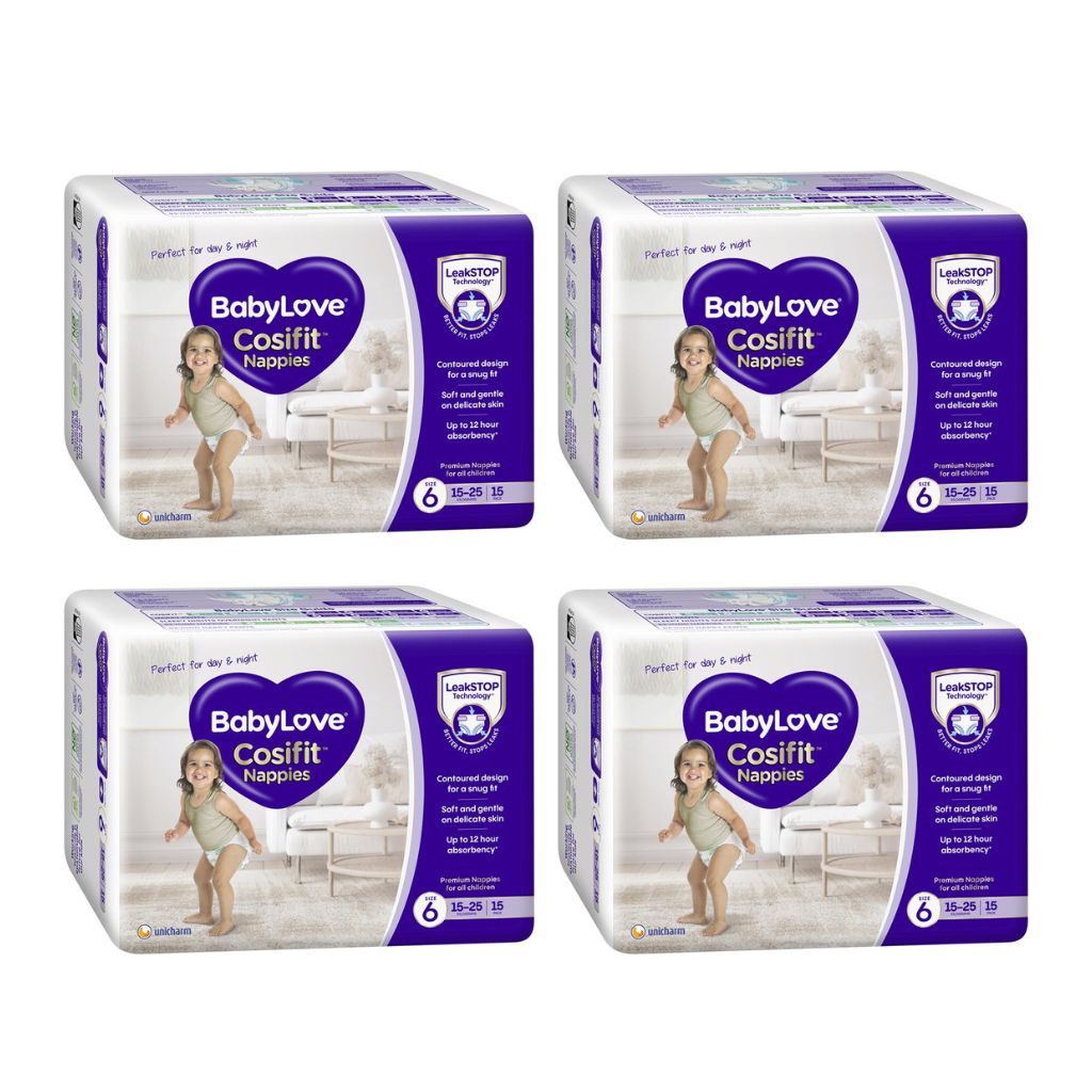 BabyLove Cosifit Nappies Size 6 Junior - Bulk 4x15 - The Nappy Shop
