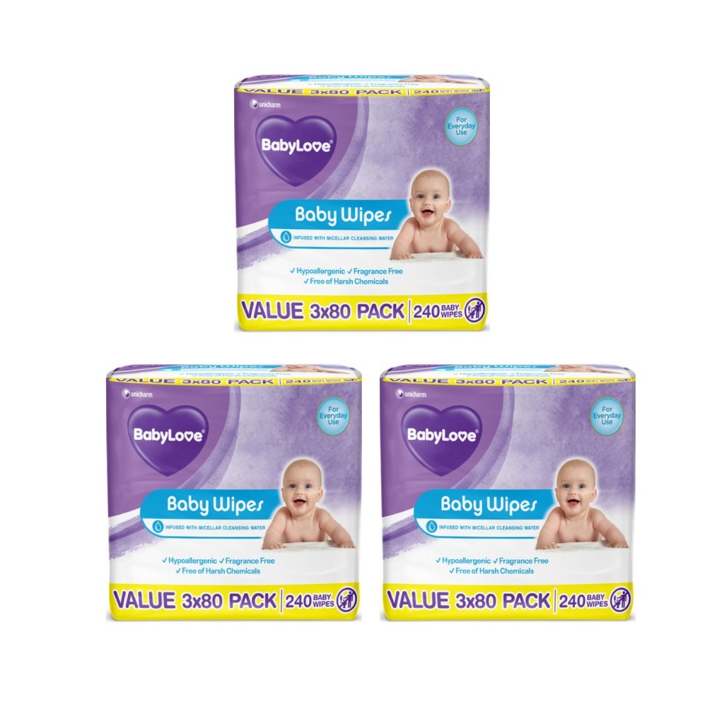 BabyLove Everyday Baby Wipes - Bulk 3x240 - The Nappy Shop