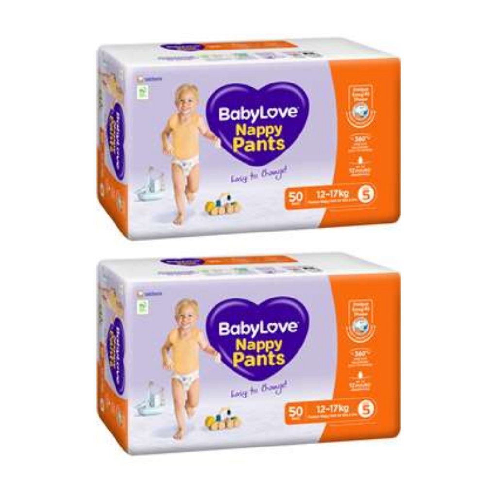 BabyLove Nappy Pants Size 5 Walker - Bulk 2x50 - The Nappy Shop