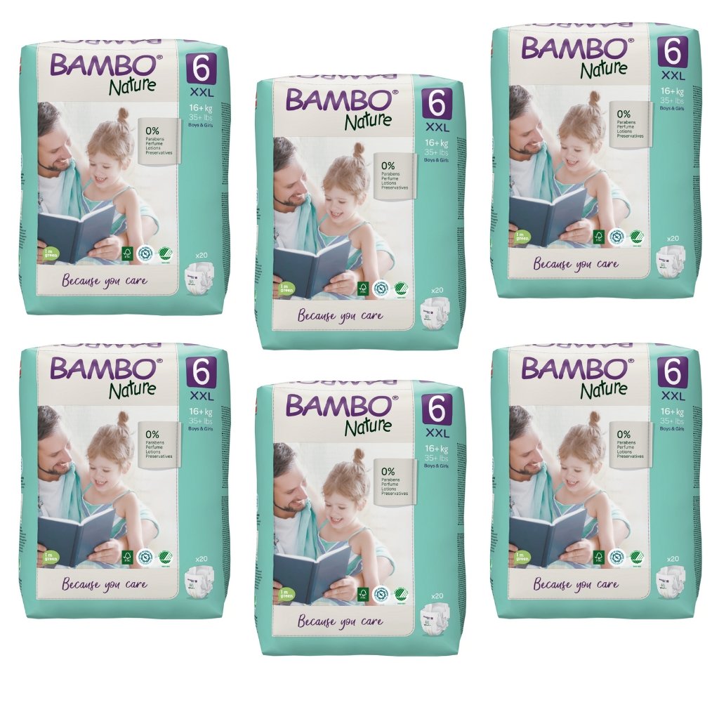 Bambo Nature Nappies Size 6 - Bulk 6x20 - The Nappy Shop