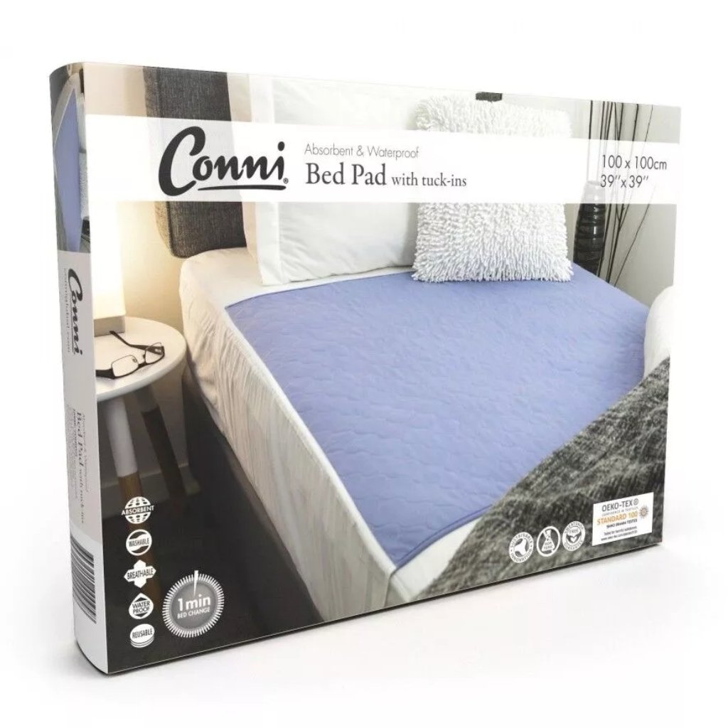 Conni Bed Pad with Tuck-Ins - Mauve - The Nappy Shop