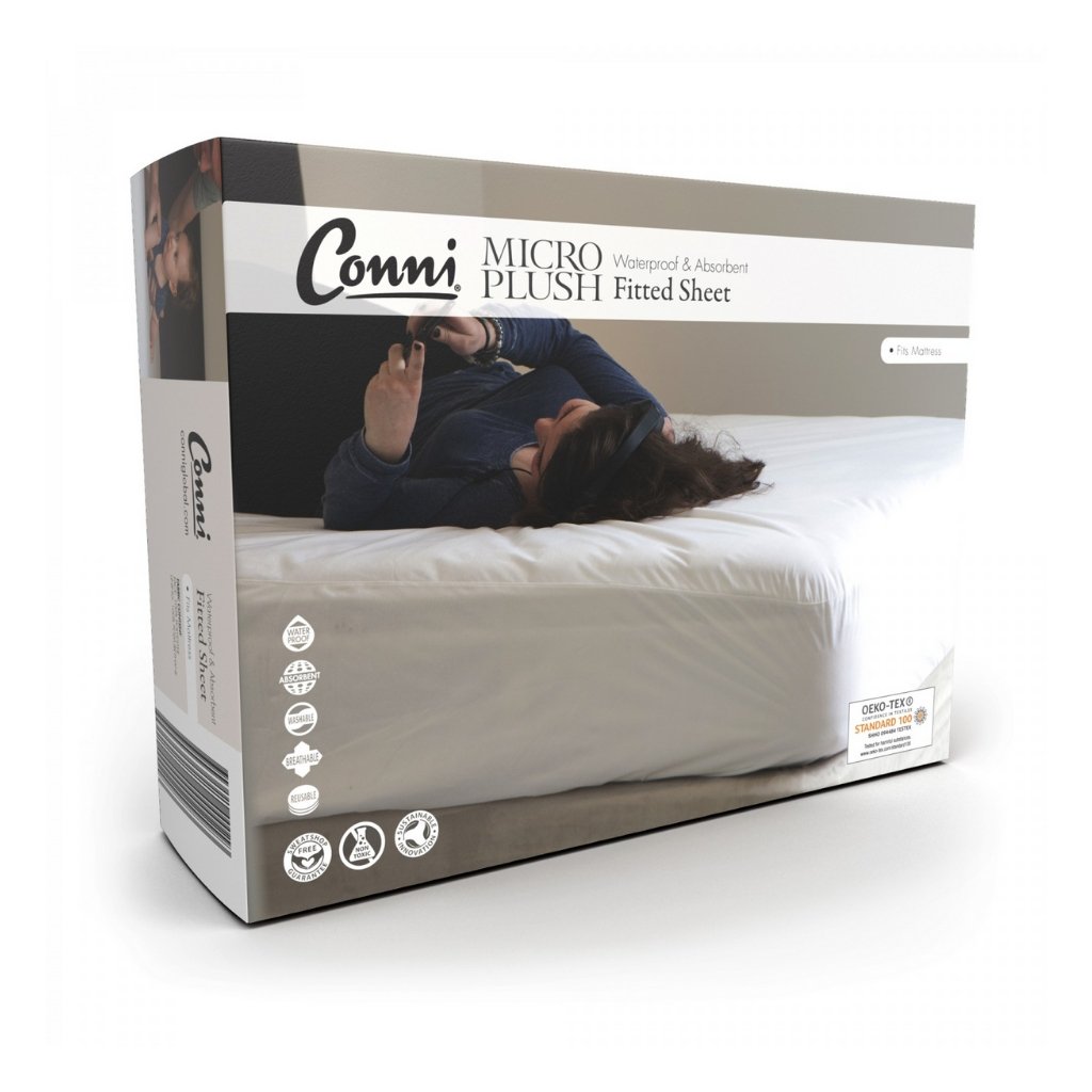 Conni Micro-Plush Waterproof Fitted Sheet - Queen - The Nappy Shop