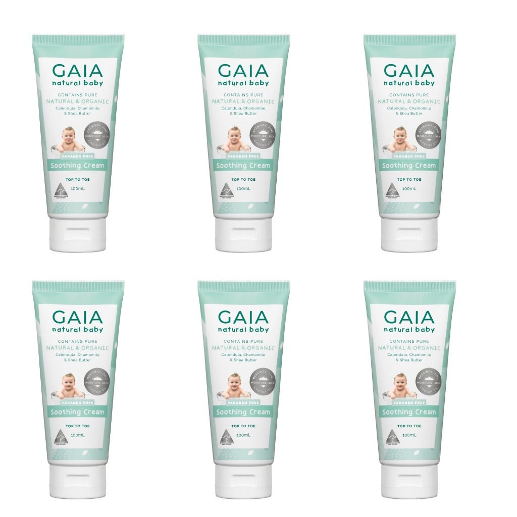 Gaia Natural Baby Soothing Cream - Bulk 6x100ml - The Nappy Shop
