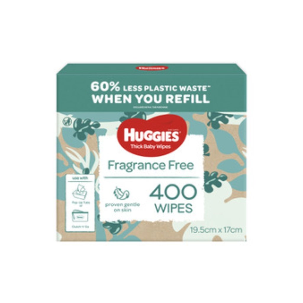 Huggies Baby Wipes Fragrance Free - 400 Pack - The Nappy Shop