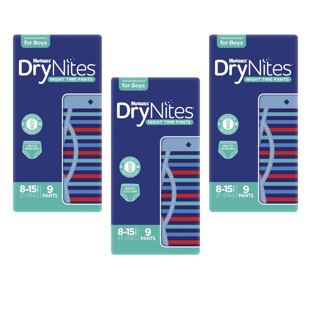 Huggies DryNites 8-15 years for Boys - Bulk 3x8 - The Nappy Shop