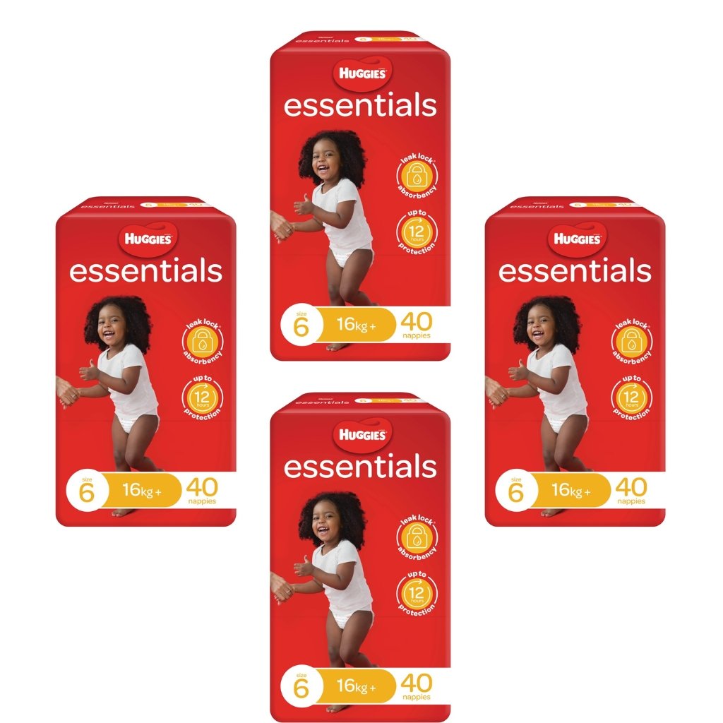 Huggies Essentials Nappies Size 6 - Bulk 4x40 - The Nappy Shop