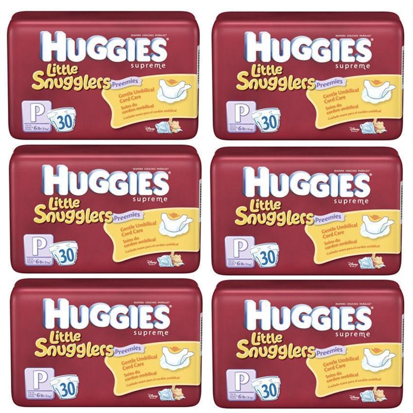 Huggies Premature Nappies up to 3kg BULK 6x30 - The Nappy Shop