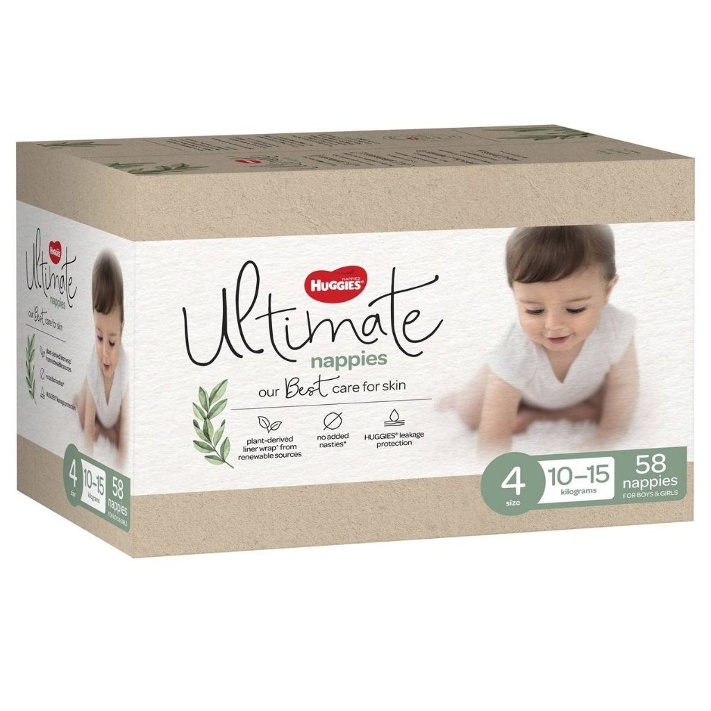 Huggies Ultimate Nappies Size 4 - 58 Pack - The Nappy Shop
