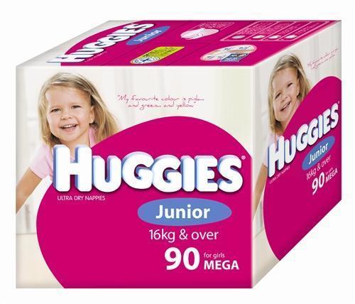 Huggies Ultra Dry Nappies Size 6 Junior Girl - 90 Pack - The Nappy Shop