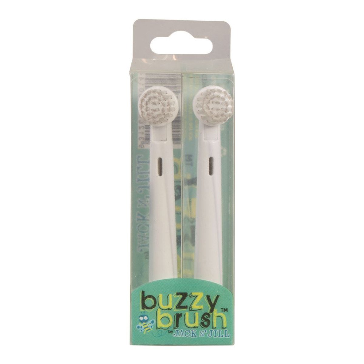 Jack N Jill Buzzy Brush Elec Toothbrush Replace Heads 2 pack - The Nappy Shop