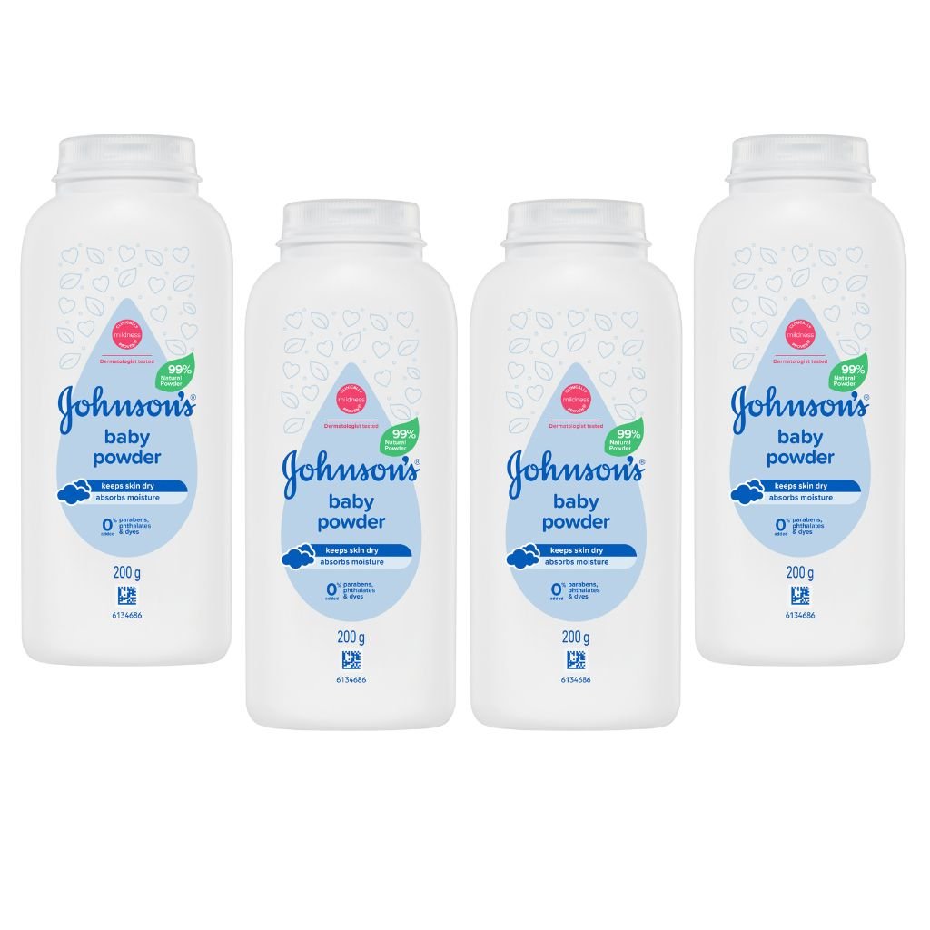 Johnson&#39;s Baby Powder - Bulk 4x200g - The Nappy Shop