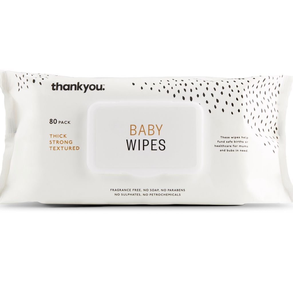 Thankyou Thick Baby Wipes - 80 Pack - The Nappy Shop