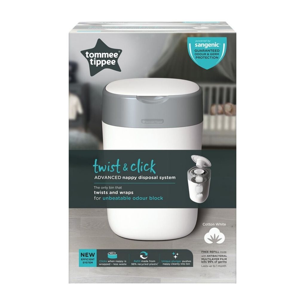 Tommee Tippee Sangenic Twist &amp; Click Nappy Disposal Bin - The Nappy Shop