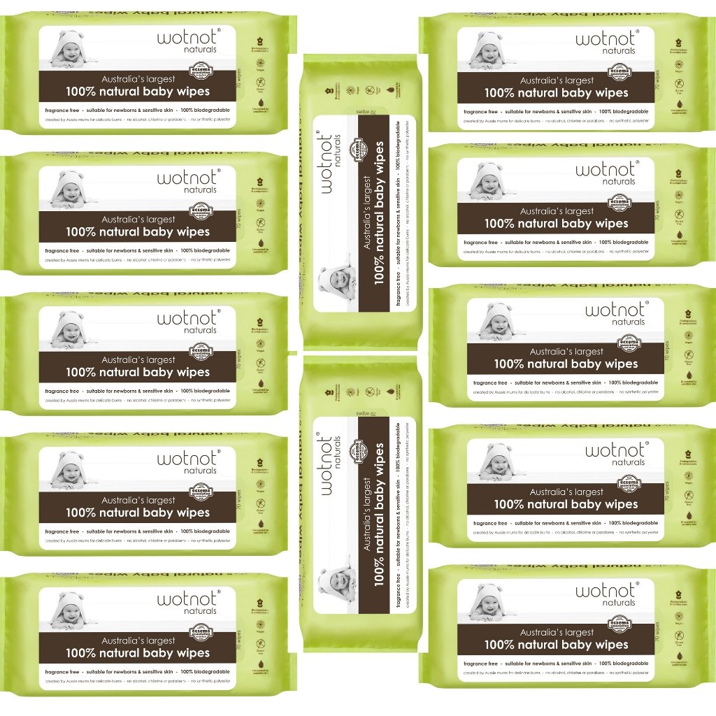 Wotnot Baby Wipes - Bulk 12x70 - The Nappy Shop