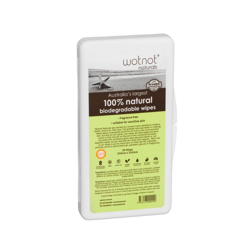 Wotnot Baby Wipes Travel CASE - 20 Pack - The Nappy Shop
