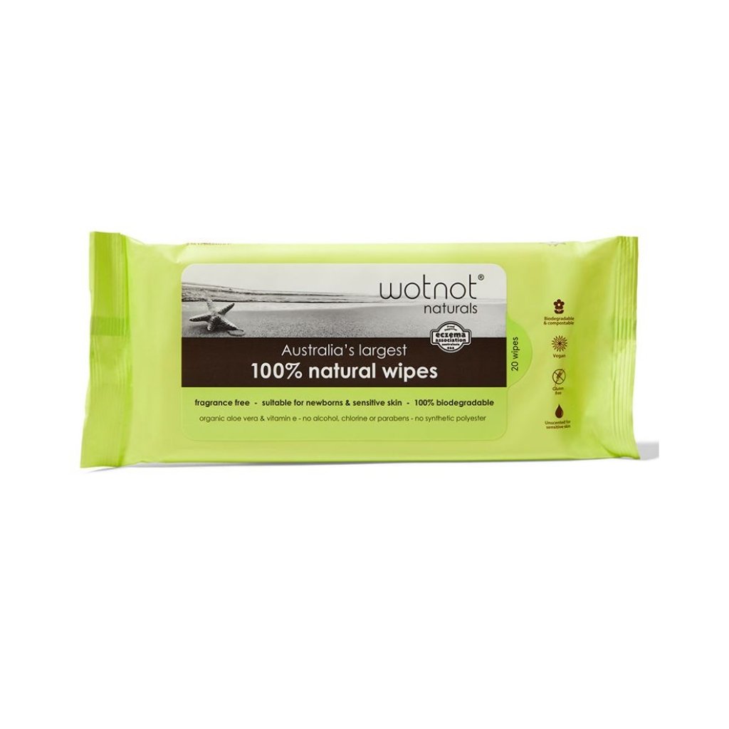 Wotnot Baby Wipes Travel Refill - 20 Pack - The Nappy Shop