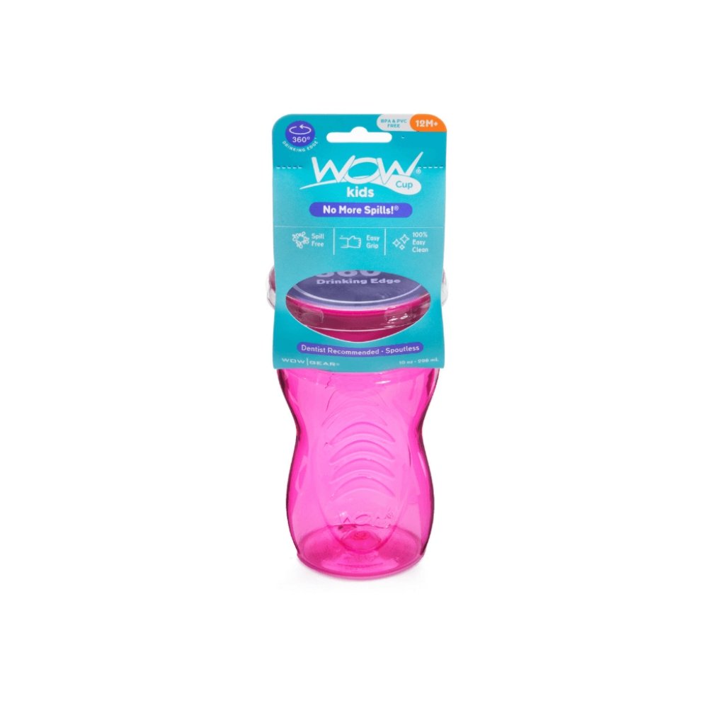 WOW Spill Free Cup - Pink - The Nappy Shop
